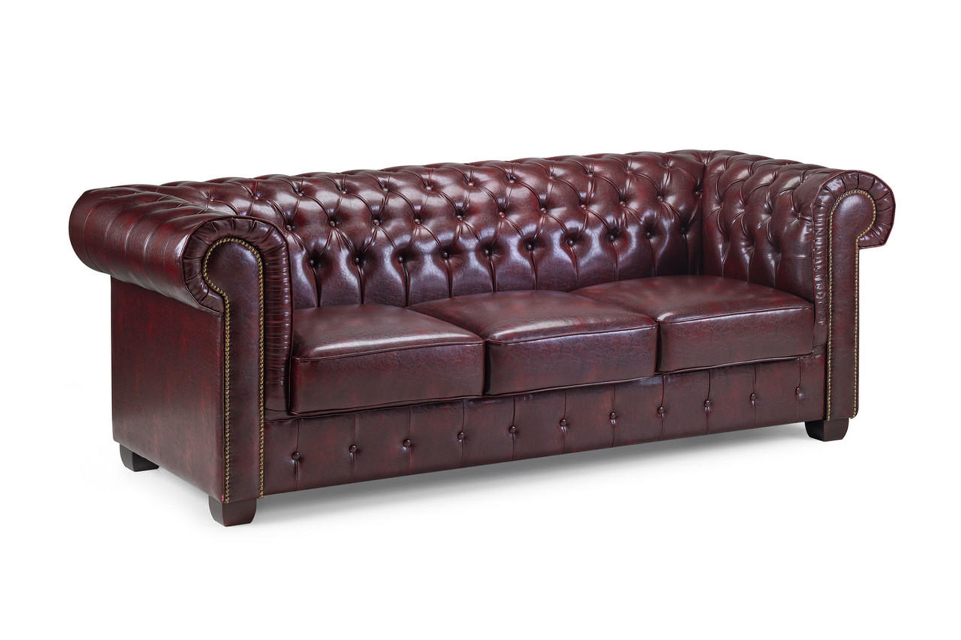 Chesterfield Oxblood Red Seater Sofa Bedworld