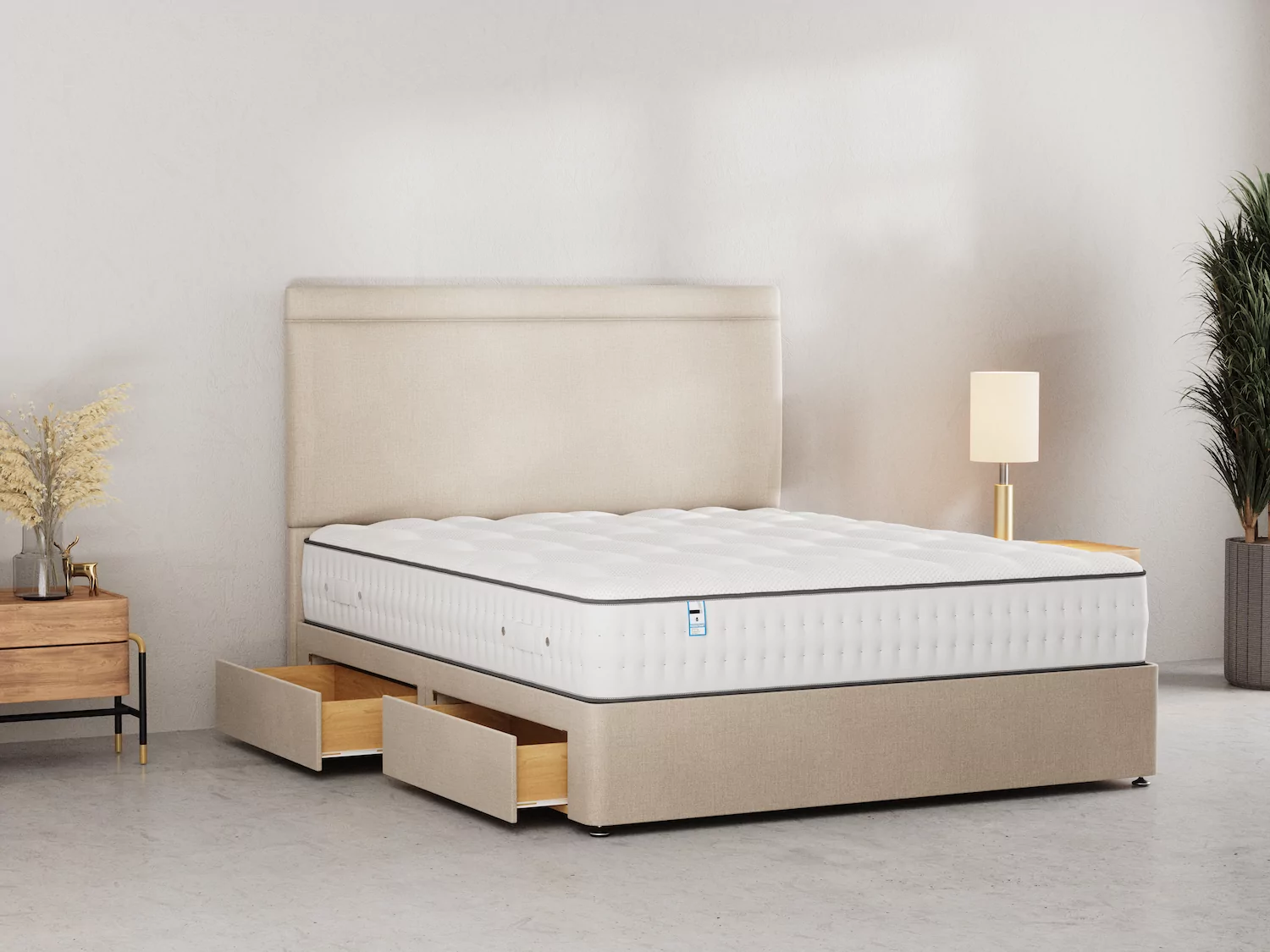 Superior Comfort Memory Foam And Spring Divan Bed