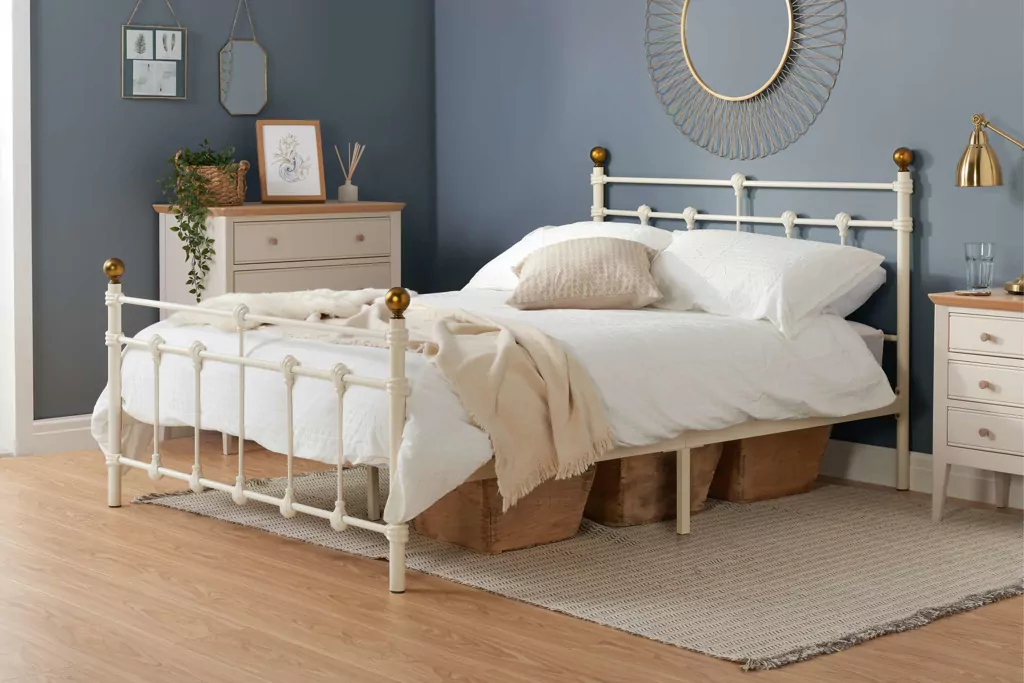 Birlea Atlas Cream Metal Bed Frame