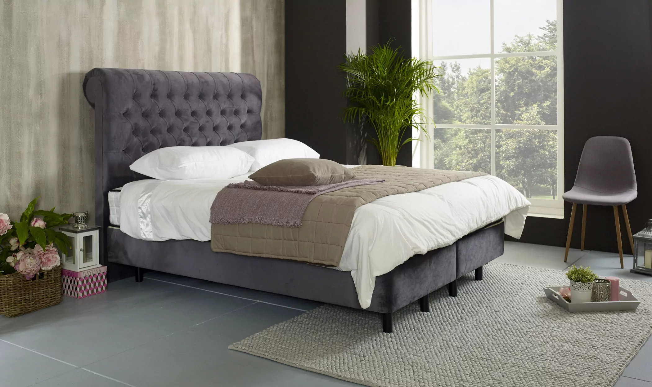 Swan Sleigh Floating Ottoman Bed Frame - Image 2