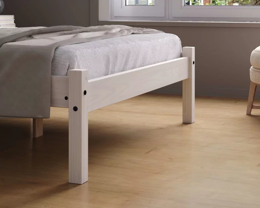 Birlea Rio White Wash Bed Frame - Image 3
