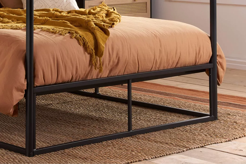 Birlea Farrington Black Metal 4 Poster Bed Frame - Image 2