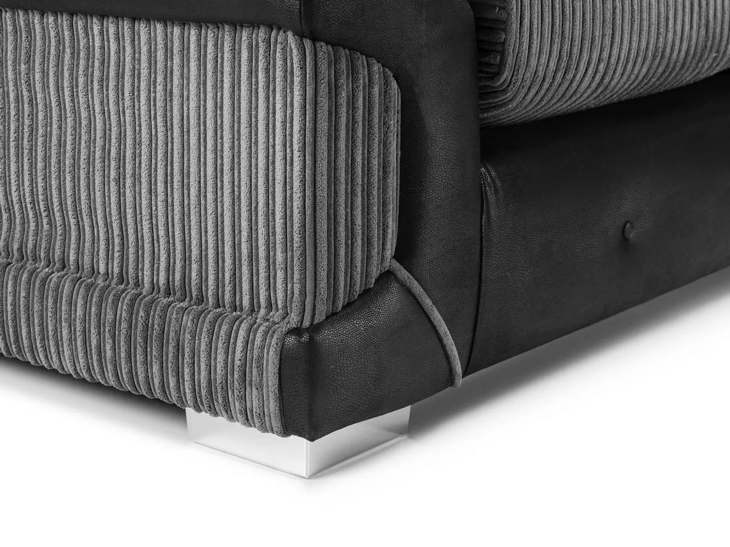 Logan Black-Grey 2 Seater Sofa - Image 5