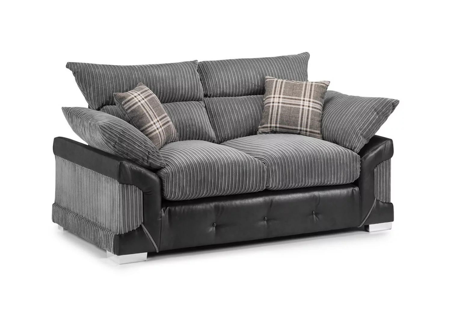 Logan Black-Grey 2 Seater Sofa
