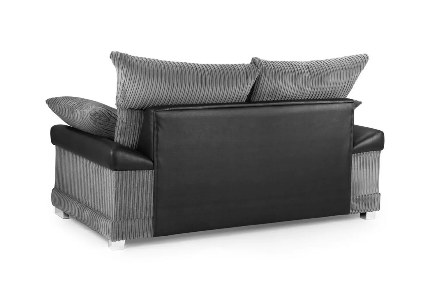 Logan Black-Grey 2 Seater Sofa - Image 2