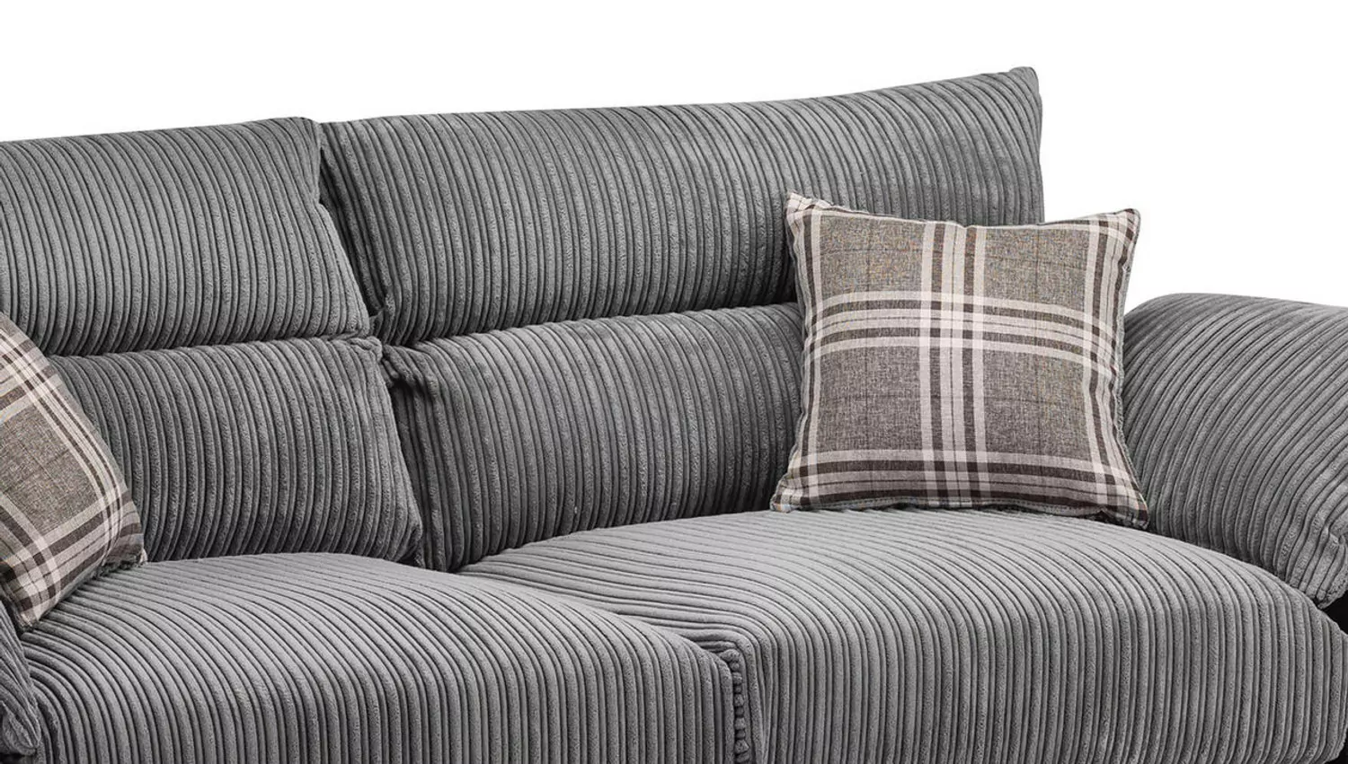 Logan Black-Grey 2 Seater Sofa - Image 3