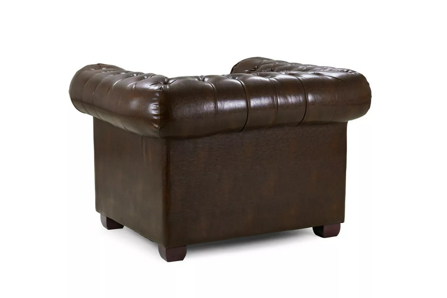 Chesterfield Antique Brown Armchair Sofa (Copy) - Image 2