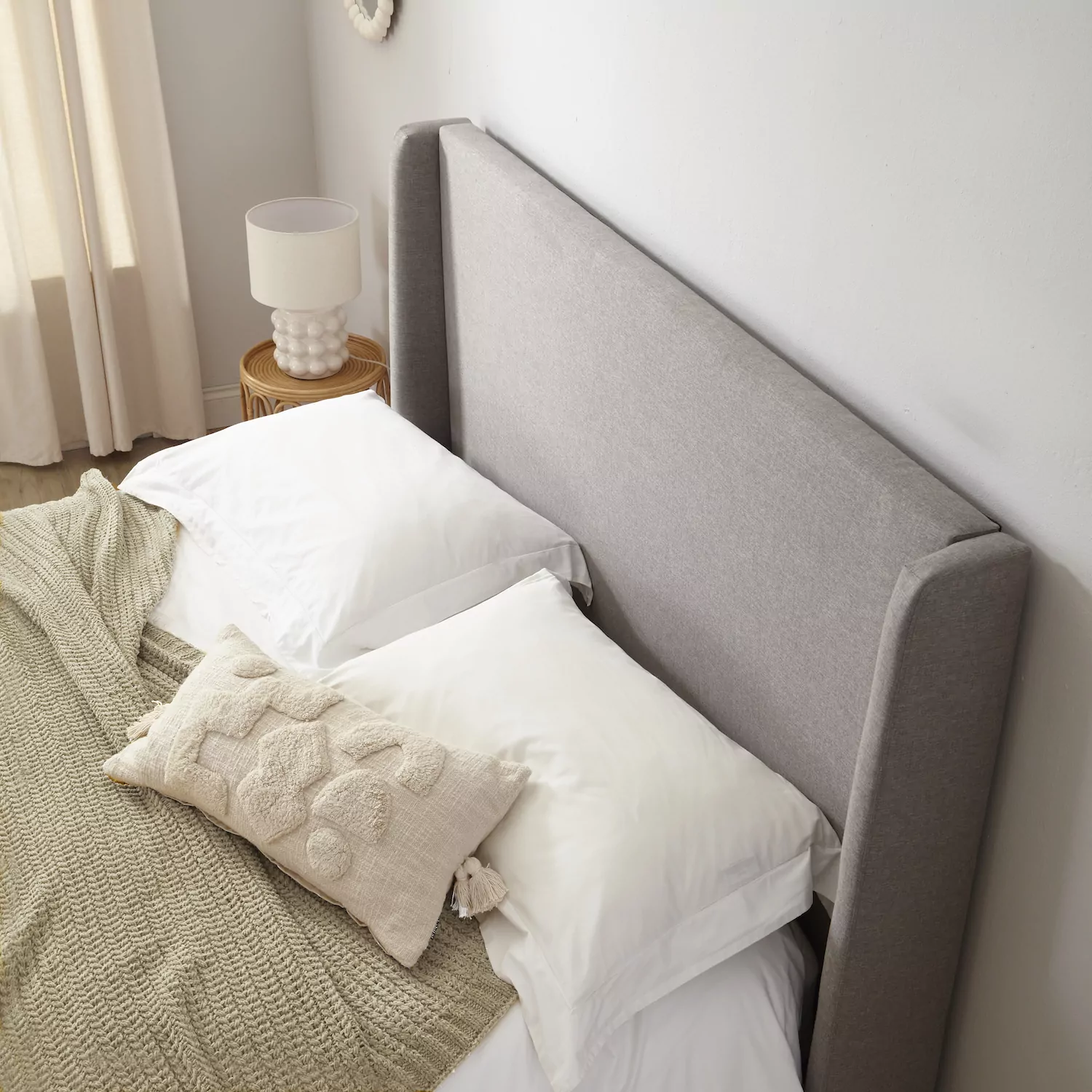 Bali Ottoman Storage Bed Frame Light Grey - Image 5