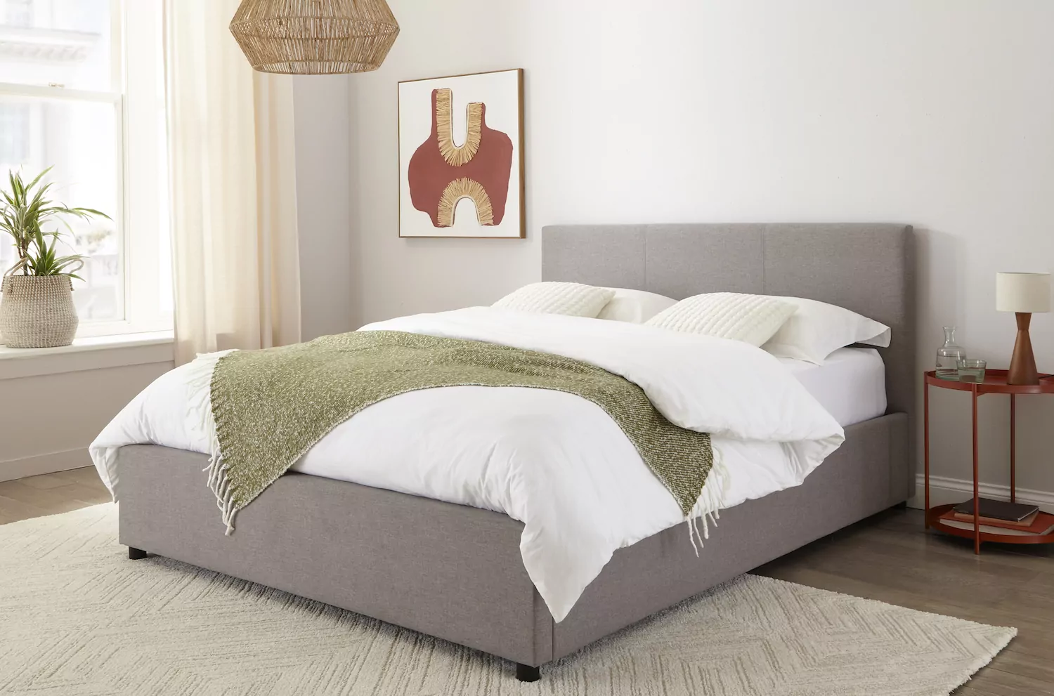 Tokyo Ottoman Storage Bed Frame Light Grey - Image 3